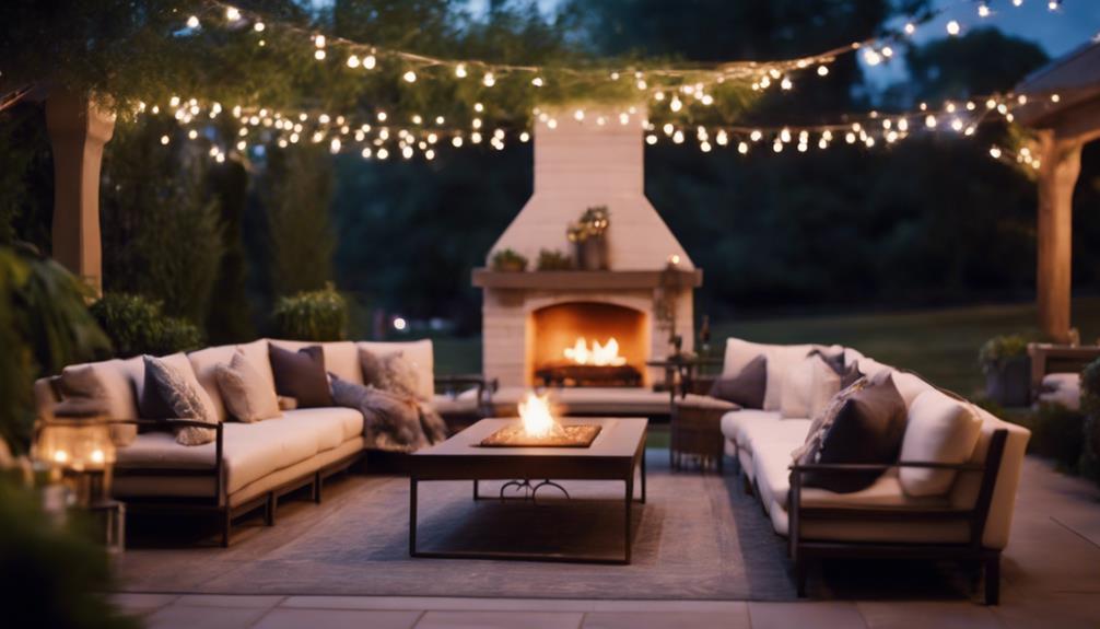 stylish outdoor entertainment space