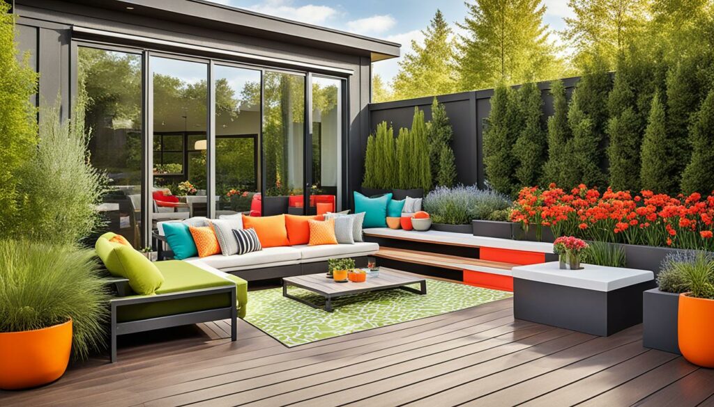 Color blocking trends in decking