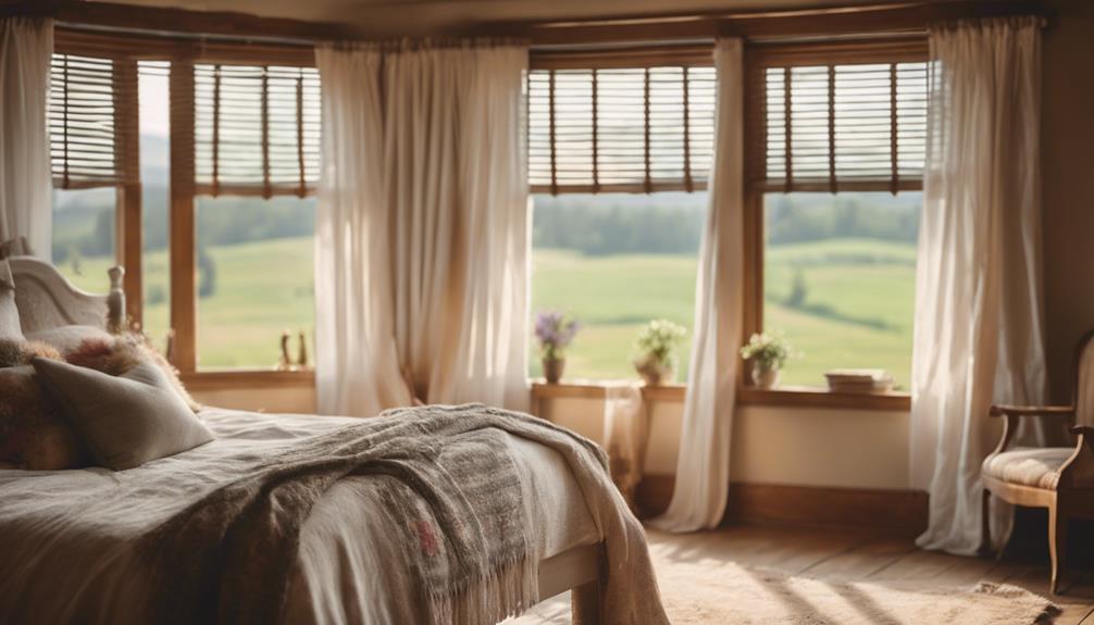 charming country bedroom treatments