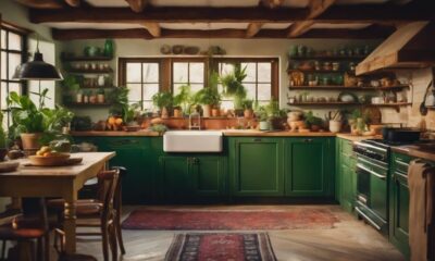 colorful country kitchen design