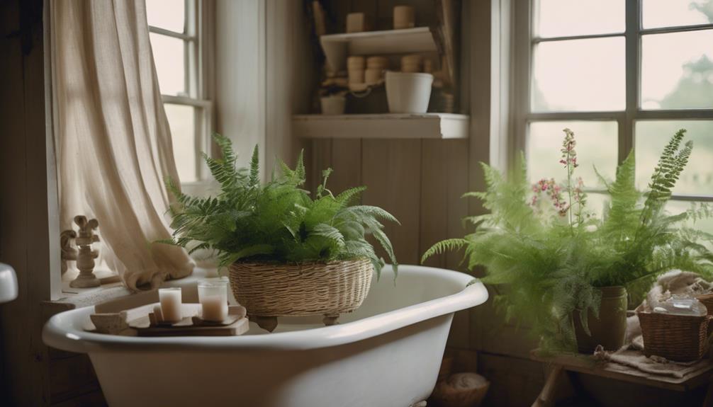 cottagecore bathroom natural styling