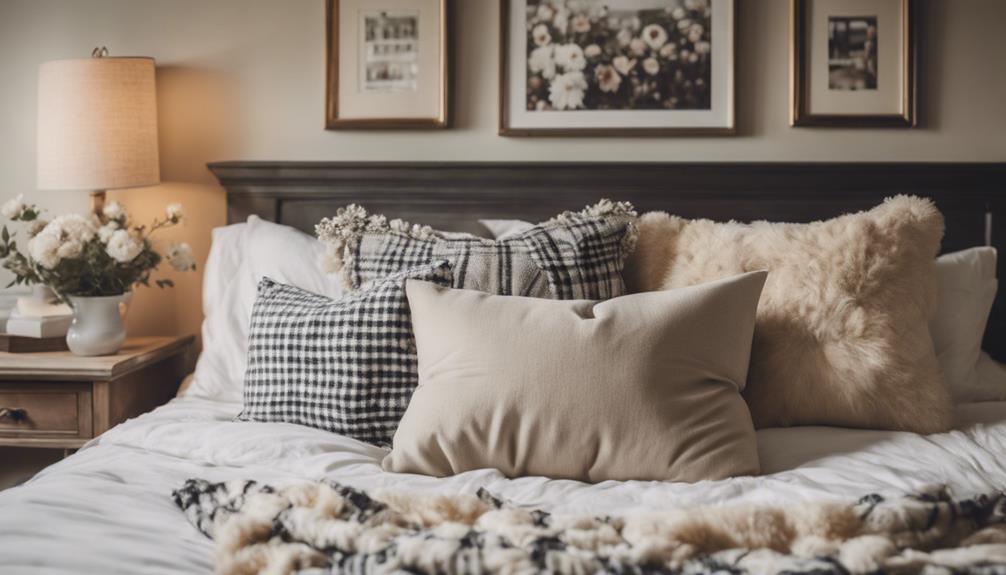 cozy farmhouse pillows showcased