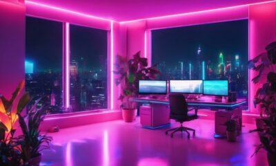 cyberpunk home office design