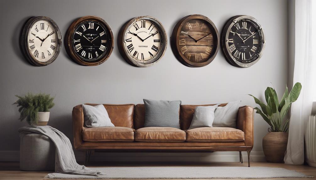rustic timepiece for decor