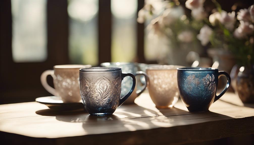 stylish mug and glasses