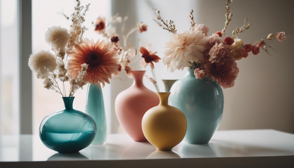 stylish vases enhance decor