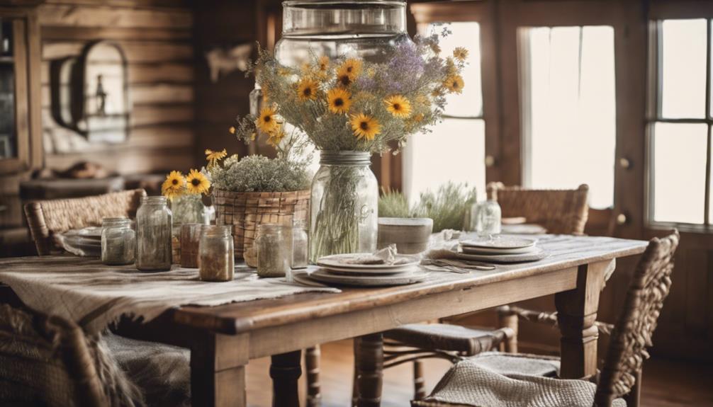 subtle country dining decor
