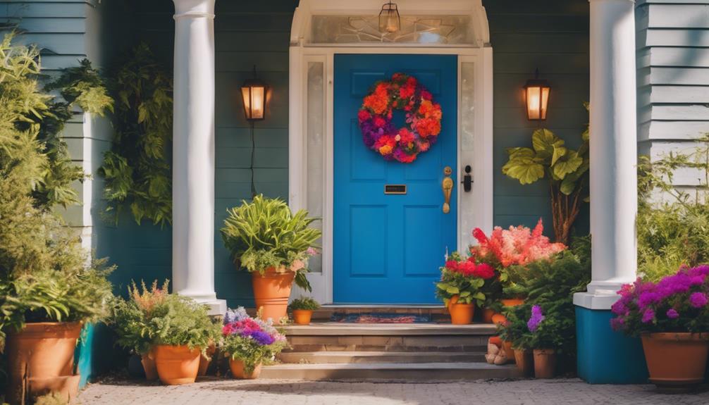 vibrant entryway color accents