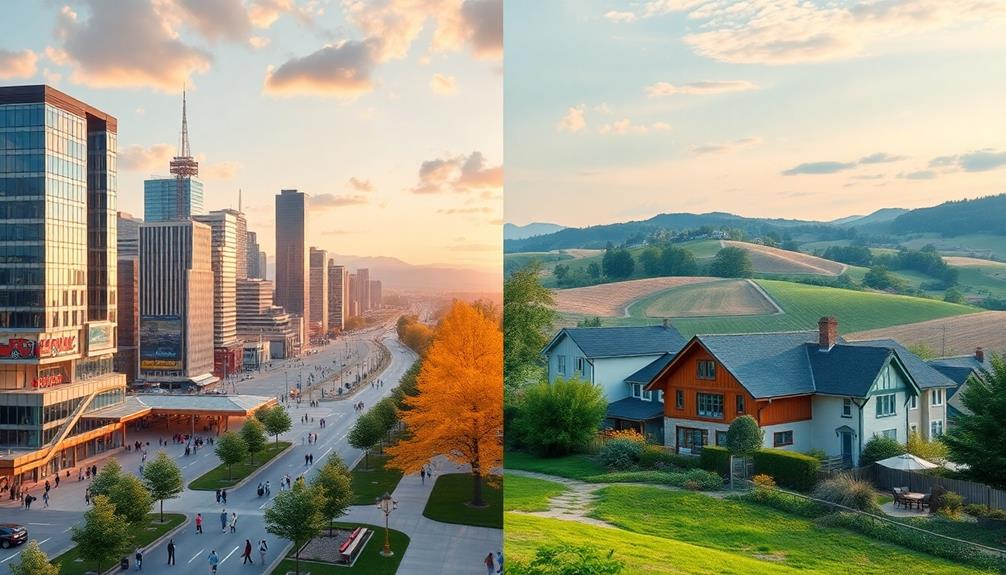 urban and rural design differences