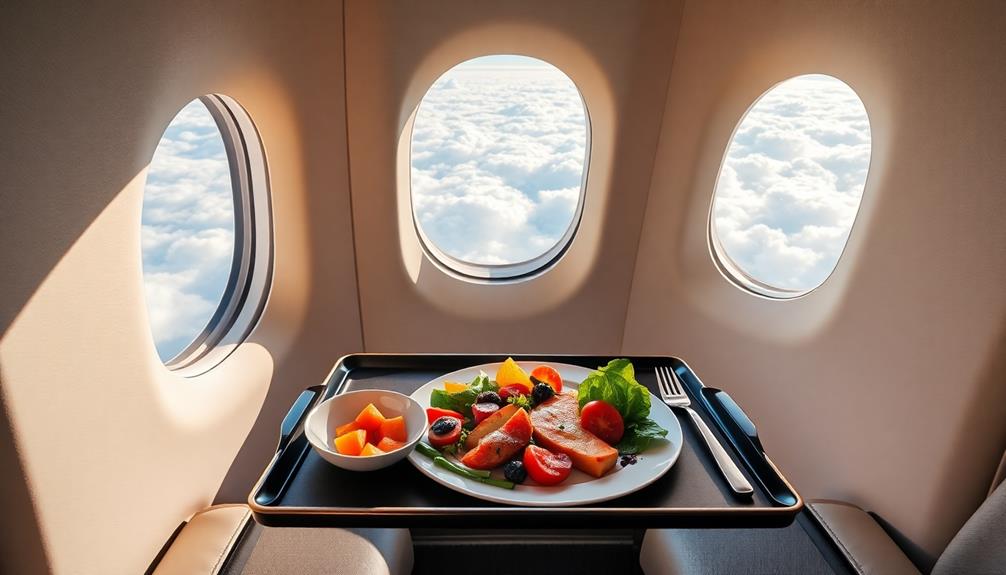 customized in flight dining options