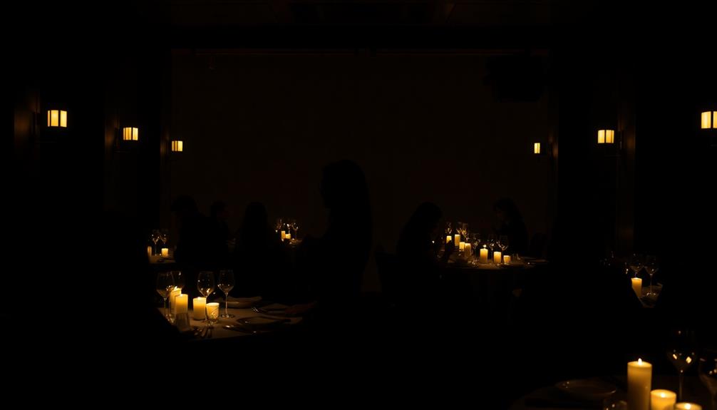 dining in complete darkness