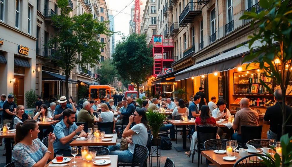 urban noise affects dining