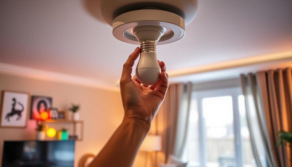 Installing smart bulbs for automated lighting control