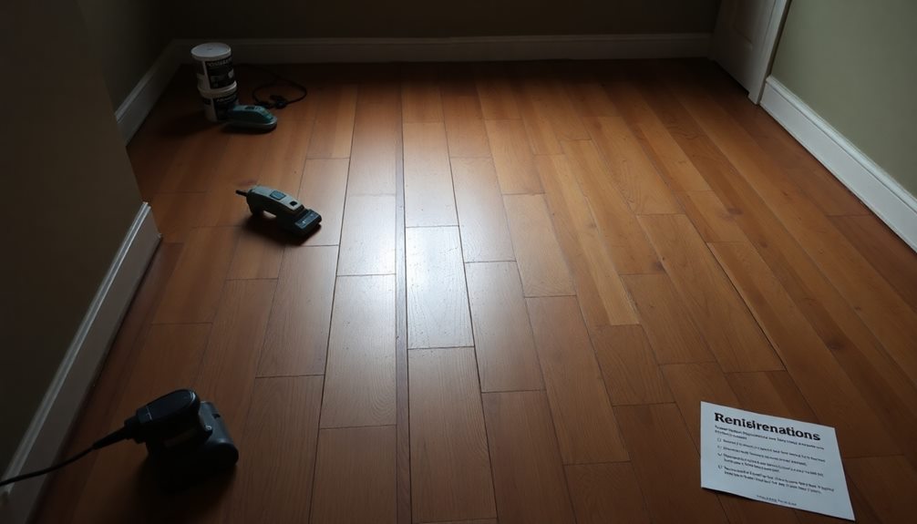 assessing before wood refinishing