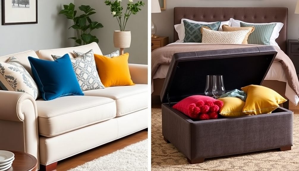 pillow organizational storage ideas