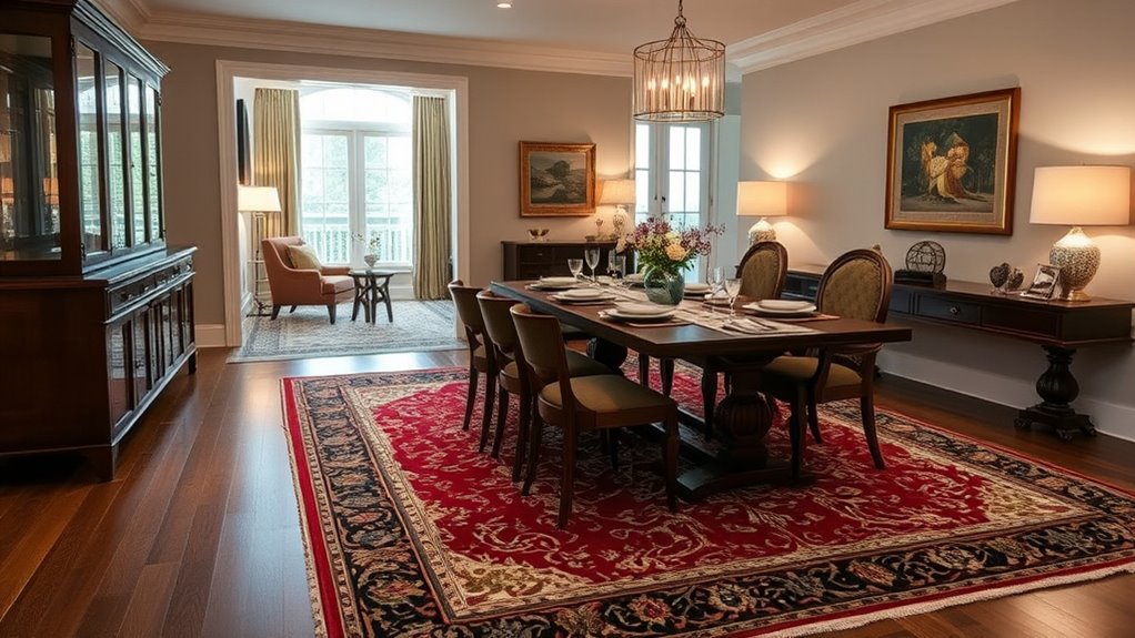 enhance spaces with rugs