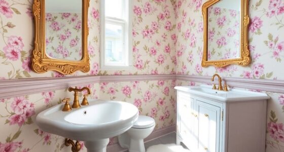 lovely wallpaper bathroom makeover