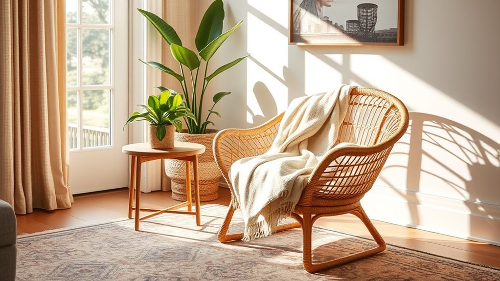 rattan wicker home decor