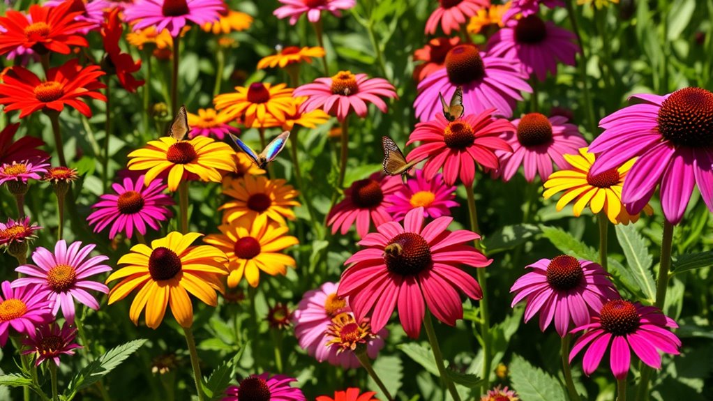 attract pollinators with flowers