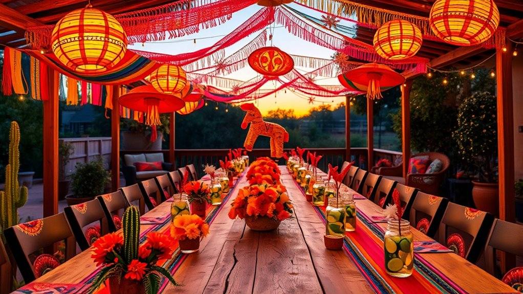 colorful ambiance for events