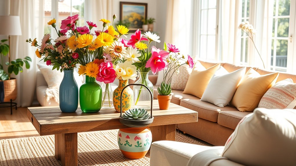 diy floral spring decor