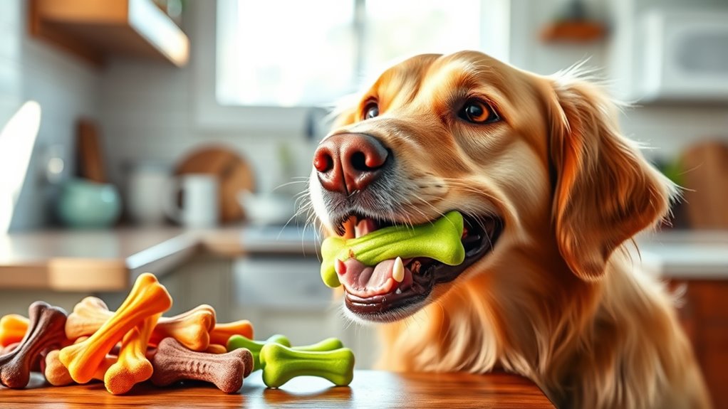 dog dental chews selection