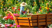 efficient gardening with carts