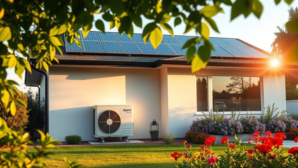 electric heat pump installation