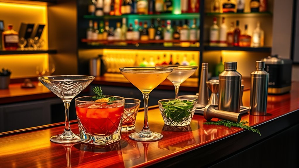 establishing a cocktail setup