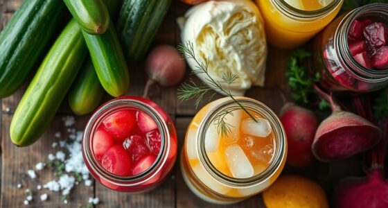 homemade pickles and sauerkraut