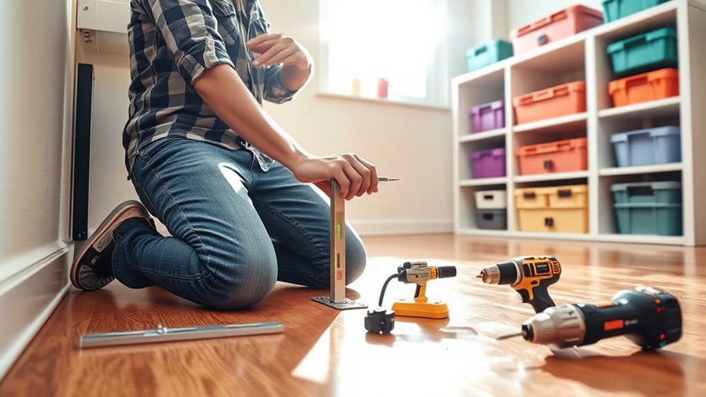 installing and stabilizing shelf