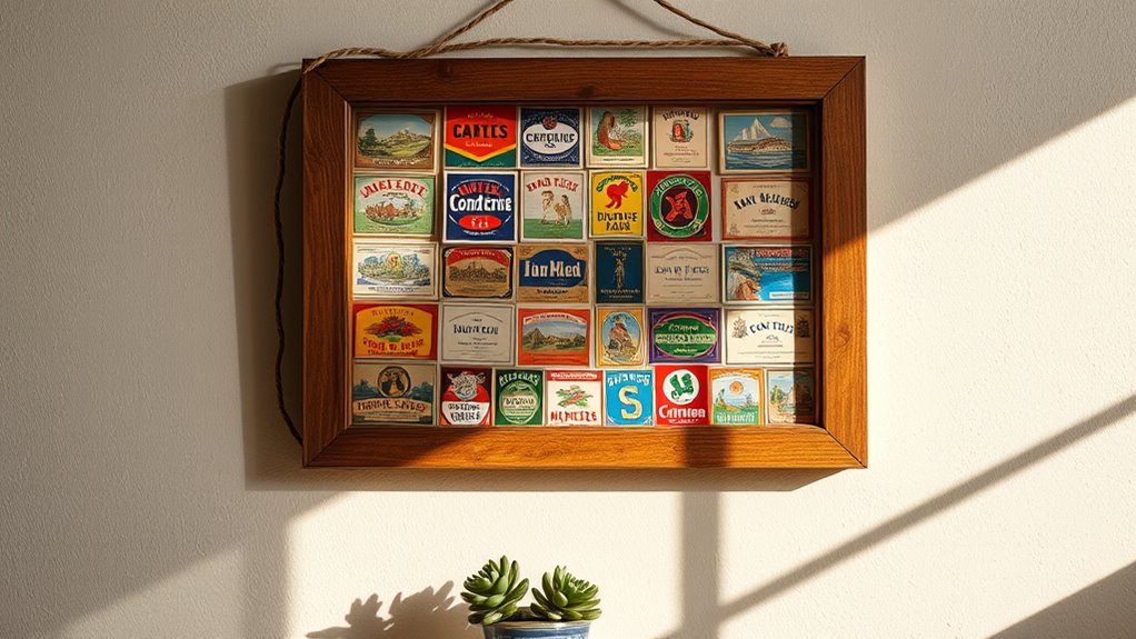 retro matchbox label art