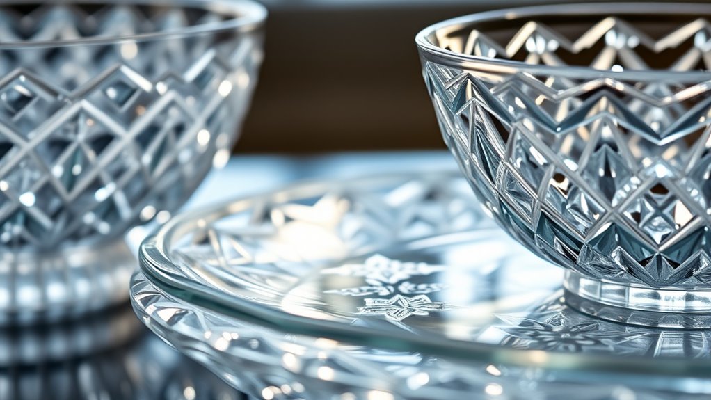 elegant fragile sparkling dinnerware