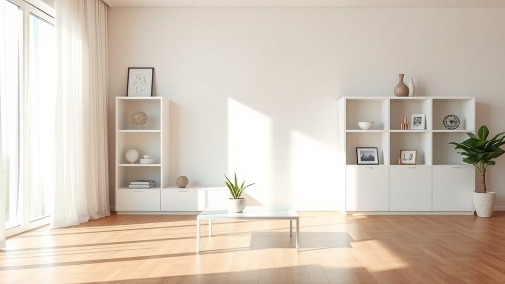 organized peaceful living space