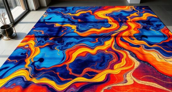 elegant abstract silk rugs