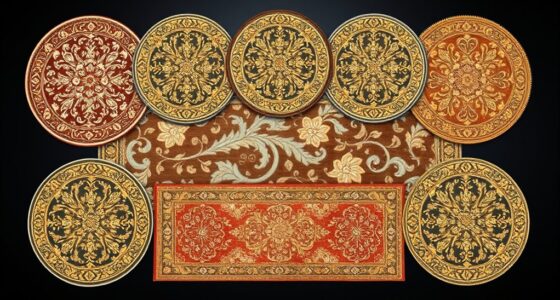 elegant durable metallic carpets