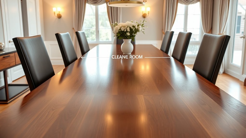 adequate space for chairs