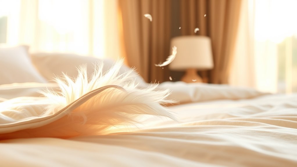 allergy symptoms from featherbeds