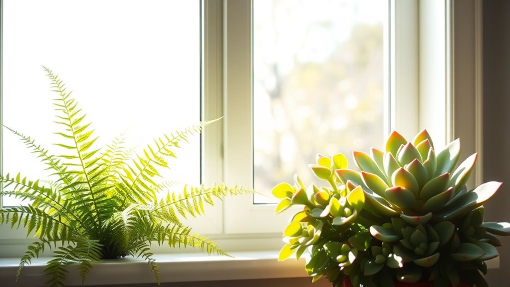 assess window light conditions