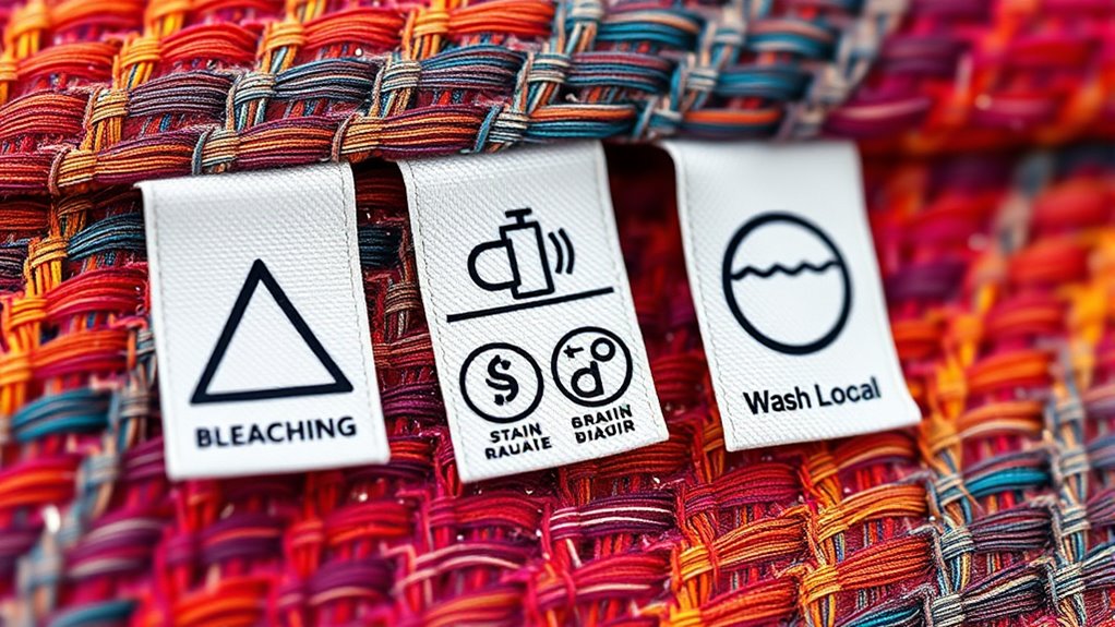 bleach symbols for care