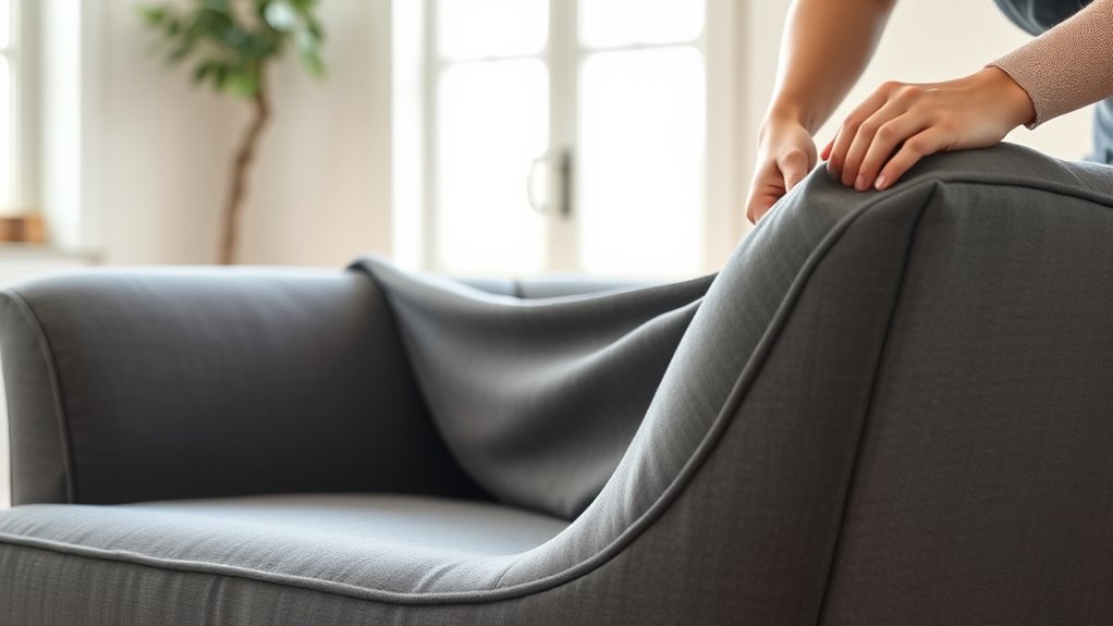 careful slipcover installation process