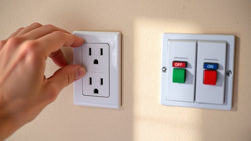 check outlet and breaker