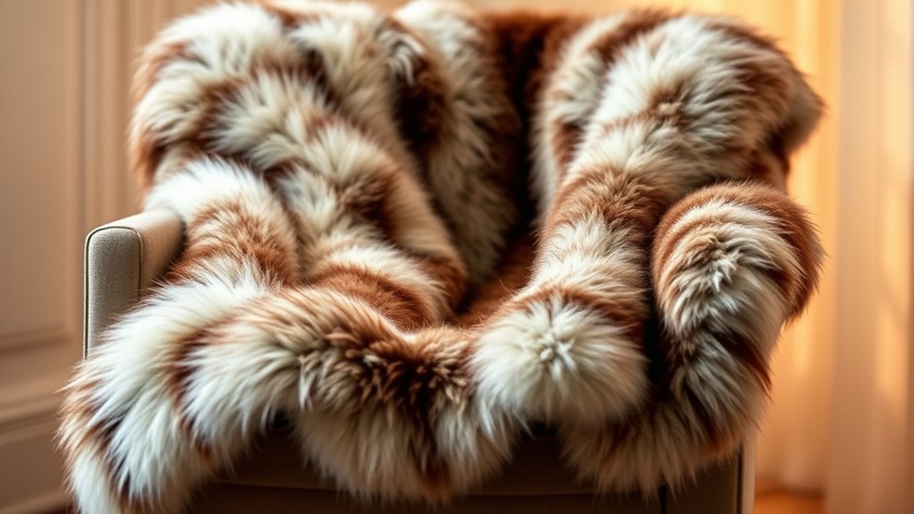cozy faux fur throws