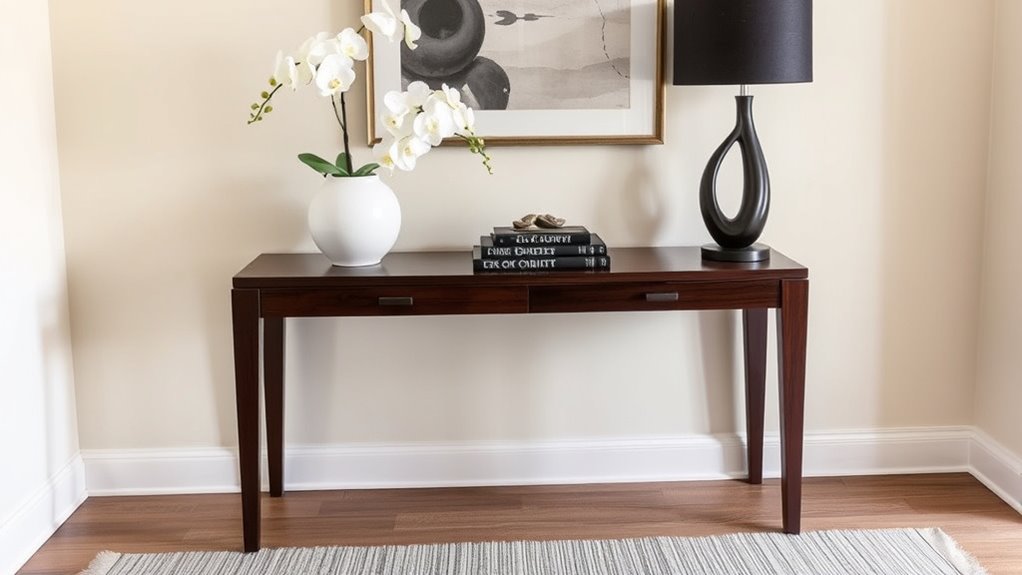 create a stylish console arrangement