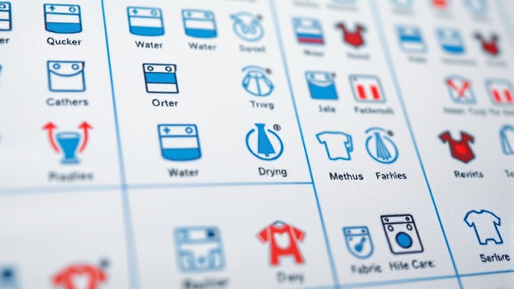 decode icons for safe laundry