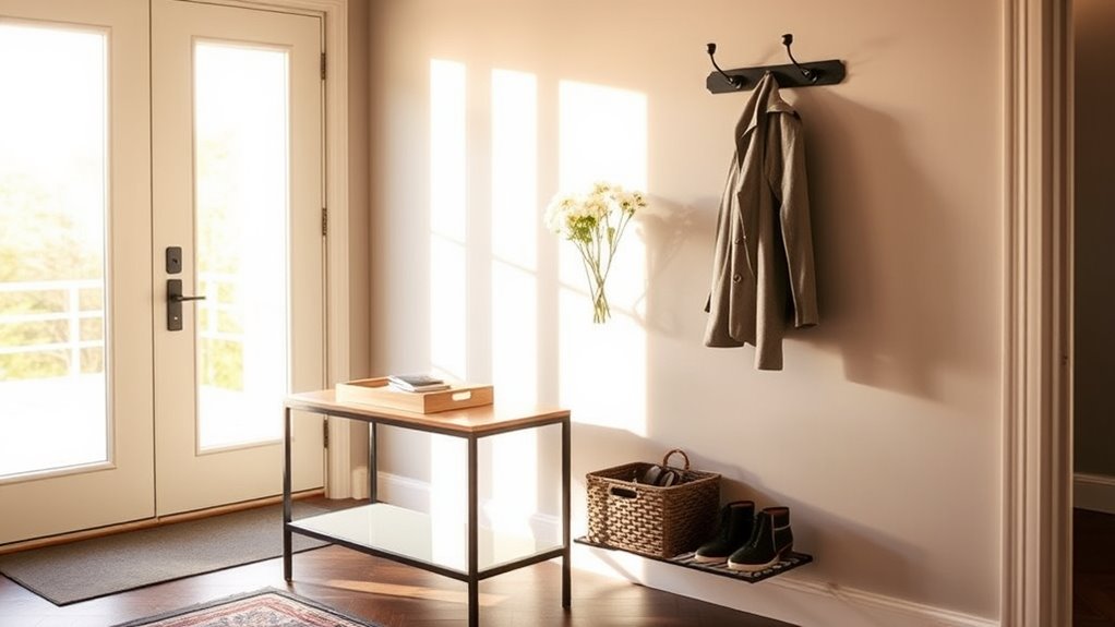 designate and organize entryway items