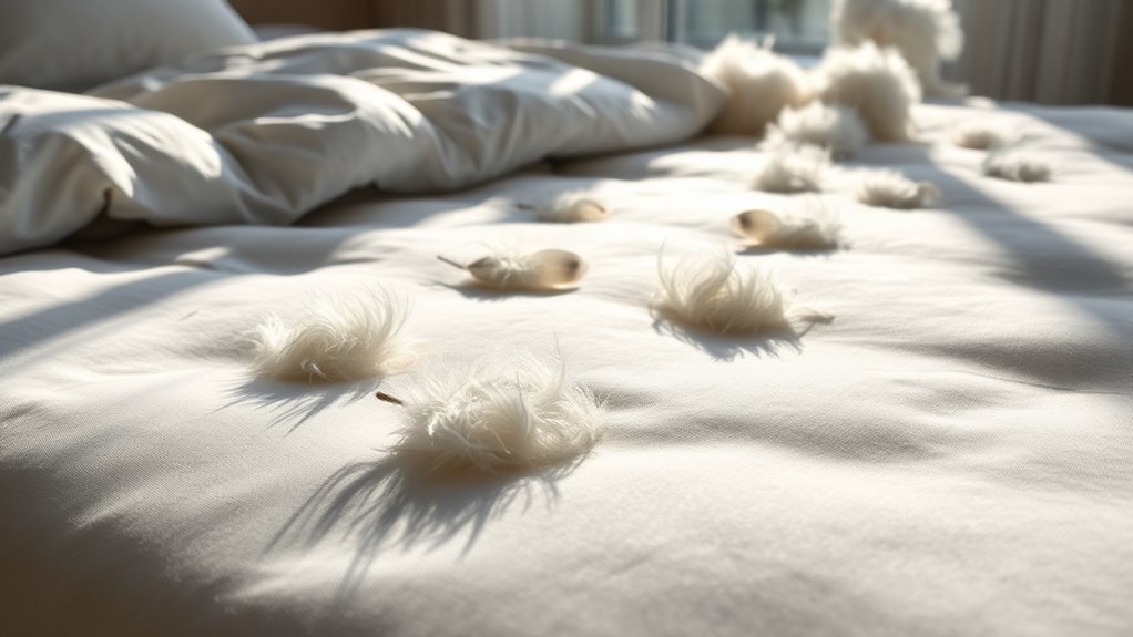 distribute fluff avoid compression