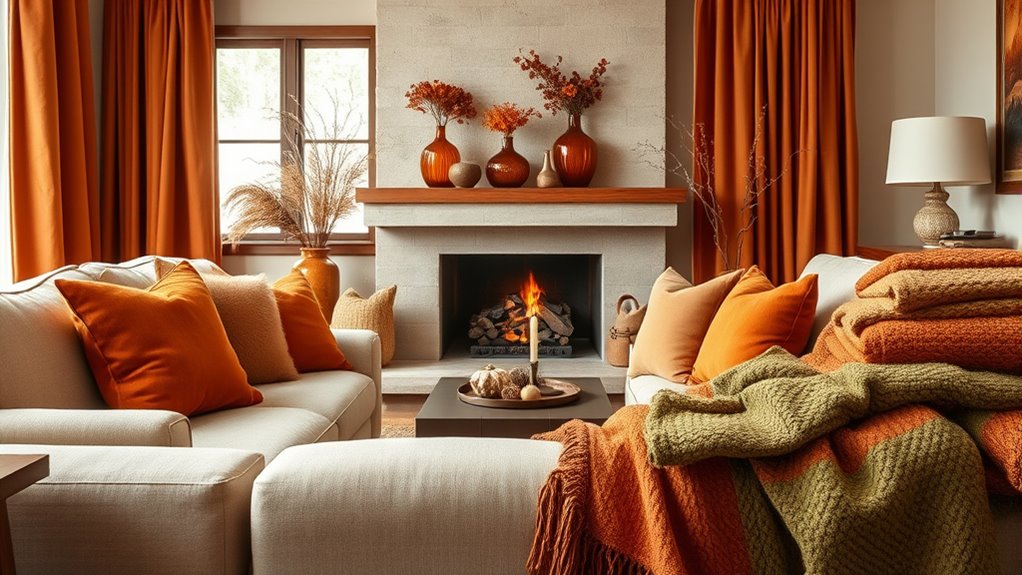 earthy fall color layering