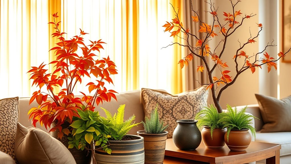 fall greenery and herbs