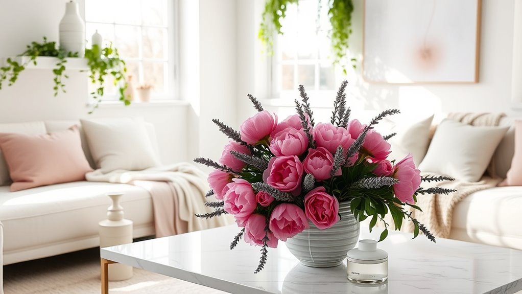 fresh scents and floral arrangements